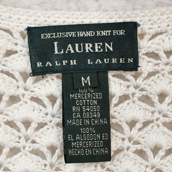 Lauren Ralph Lauren Hand Knit Women's Button Down Cardigan - M - Picture 4 of 5